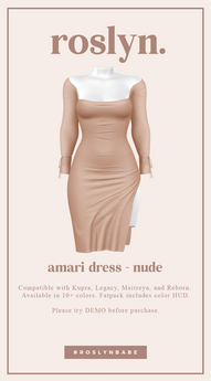 Second Life Marketplace - roslyn. amari dress. nude